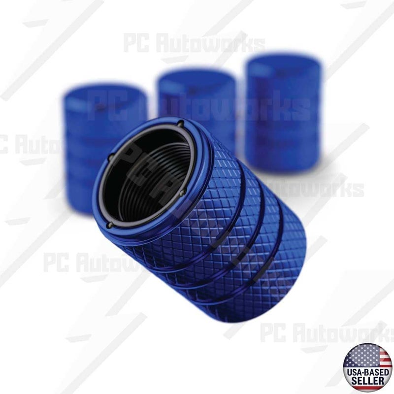 PC Autoworks Aluminum Tire Valve Stem Caps – Anti-Rust, Premium Anodized Aluminum, Corrosion-Resistant, Easy Install, Universal Fit for Car, Truck, Bike, SUV – 1 Pack/Set of 4 (Cobalt Blue) - Image 3
